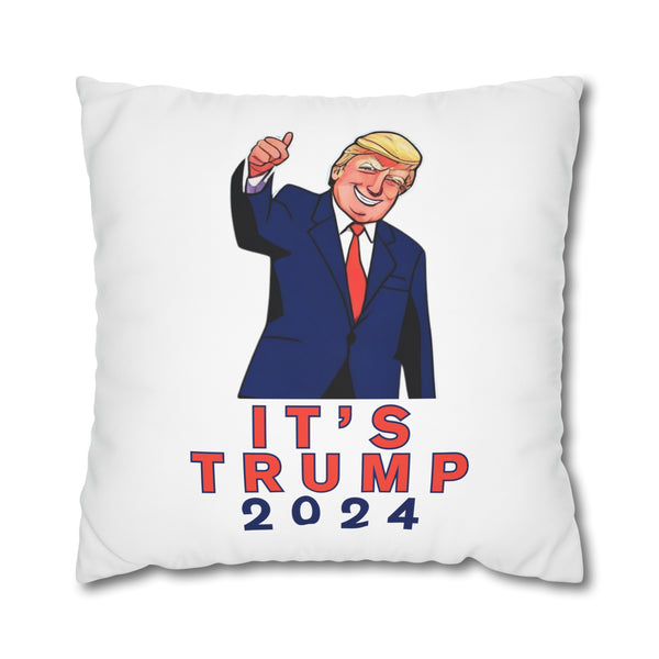 It's Trump 2024™ | Square Poly Canvas Pillowcase (USA/CAN ONLY)