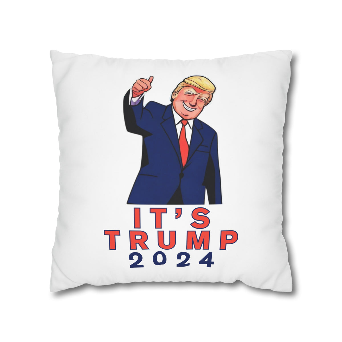 It's Trump 2024™ | Square Poly Canvas Pillowcase (USA/CAN ONLY)