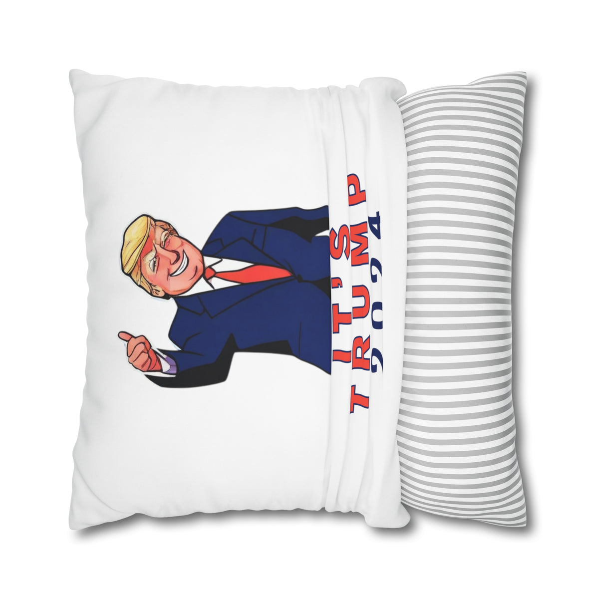 It's Trump 2024™ | Square Poly Canvas Pillowcase (USA/CAN ONLY)