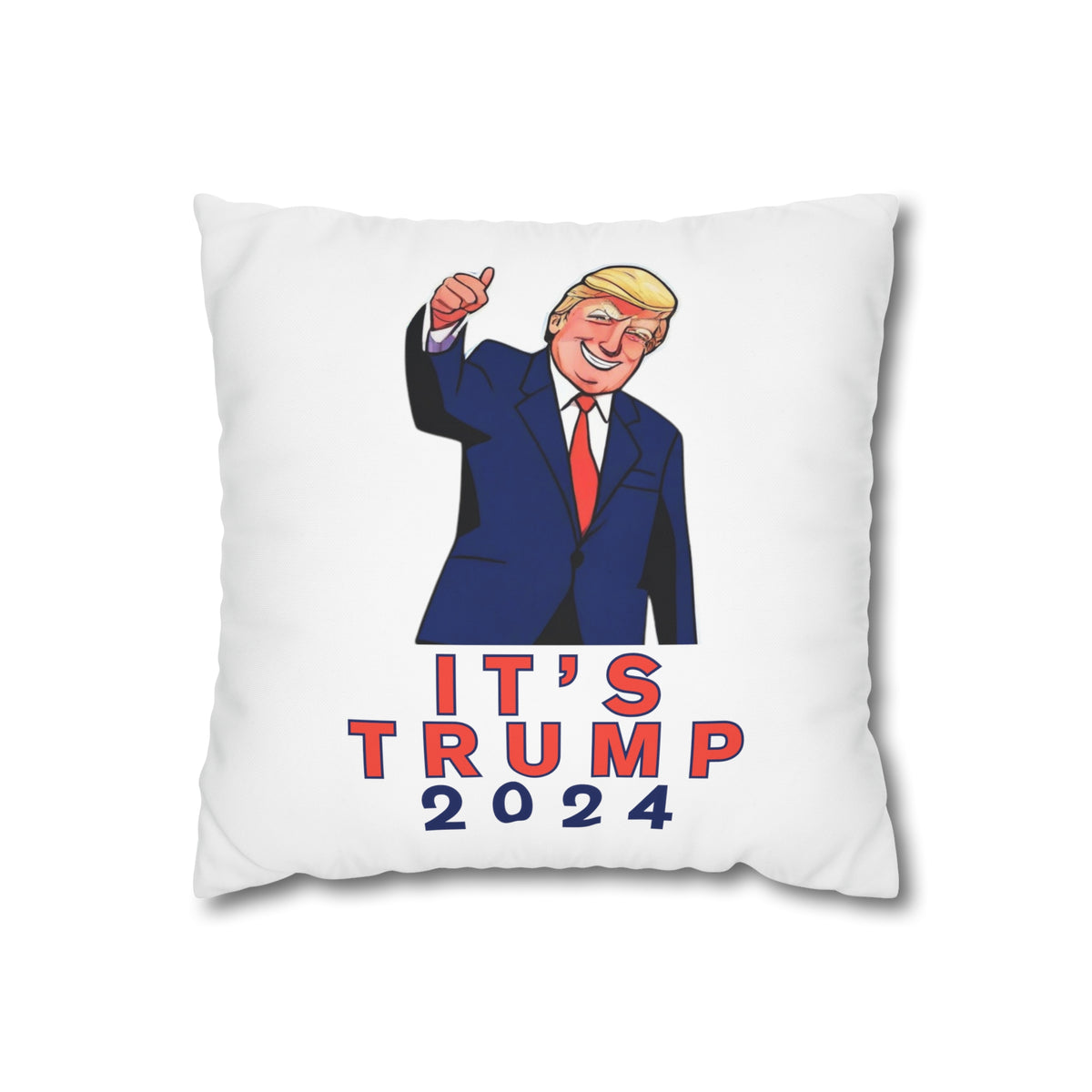 It's Trump 2024™ | Square Poly Canvas Pillowcase (USA/CAN ONLY)